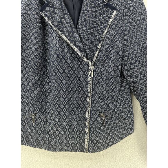 Metaphor Assymetrical Zip Up Raw Hemline 2 Zipper Front Pockets XL Pre-Owned - Picture 5 of 11